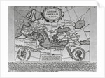 Map of The Roman Empire from 18th Century Engraving by Anonymous