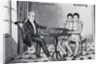 Depiction of Siamese Twins Playing Chess by Anonymous