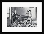 Depiction of Siamese Twins Playing Chess by Anonymous