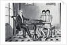 Depiction of Siamese Twins Playing Chess by Anonymous