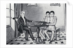Depiction of Siamese Twins Playing Chess by Anonymous