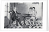 Depiction of Siamese Twins Playing Chess by Anonymous