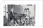 Depiction of Siamese Twins Playing Chess by Anonymous