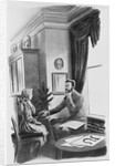 Lithograph of Alexander Graham Bell Teaching Deaf Student by Anonymous
