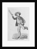 Woodcut of Newsboy Selling Papers by Anonymous