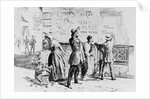 Painting of Italians Writing "Viva Verdi" on a Wall by Anonymous