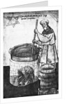 Ancient Beer Maker Stirring Mixture by Anonymous