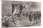 Print Depicting Emperor Mutsuhito Promulgating the New Constitution by Anonymous