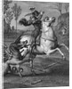 Illustration Showing Saint Georges Slaying Dragon to Protect Damsel by Anonymous