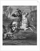 Illustration Showing Saint Georges Slaying Dragon to Protect Damsel by Anonymous