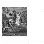 Illustration Showing Saint Georges Slaying Dragon to Protect Damsel by Anonymous