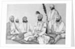 Drawing of Rajah Jawaher Singh and Assistants by Anonymous