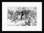 Woodcut Depicting Brawl in Baxter Street by Anonymous