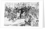 Woodcut Depicting Brawl in Baxter Street by Anonymous
