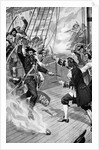 Illustration of Blackbeard and Maynard Dueling by Anonymous