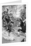 Illustration of Blackbeard and Maynard Dueling by Anonymous
