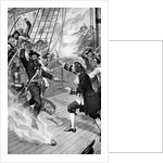 Illustration of Blackbeard and Maynard Dueling by Anonymous