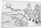 Woodcut of Alexander the Great in a Diving Bell by Anonymous