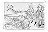 Woodcut of Alexander the Great in a Diving Bell by Anonymous