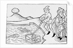 Woodcut of Alexander the Great in a Diving Bell by Anonymous