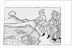 Woodcut of Alexander the Great in a Diving Bell by Anonymous