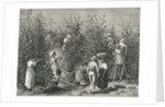 Workers Picking Ripe Berries from Trees by Anonymous