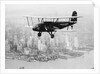 Airplane Flying Near Manhattan by Anonymous