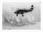 Airplane Flying Near Manhattan by Anonymous