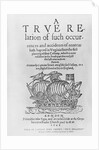 Title of Captain John Smith's True Relation by Anonymous