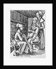 Drawing Depicting Midwife Assisting a Mother to Be by Anonymous
