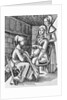Drawing Depicting Midwife Assisting a Mother to Be by Anonymous