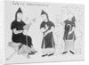 Drawing of Early Medieval Monks Conversing by Anonymous