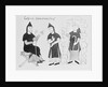 Drawing of Early Medieval Monks Conversing by Anonymous