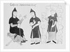 Drawing of Early Medieval Monks Conversing by Anonymous