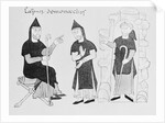 Drawing of Early Medieval Monks Conversing by Anonymous