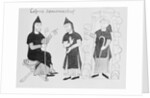 Drawing of Early Medieval Monks Conversing by Anonymous