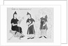 Drawing of Early Medieval Monks Conversing by Anonymous