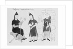Drawing of Early Medieval Monks Conversing by Anonymous
