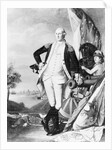 Illustration of George Washington Standing Next to Cannon by Anonymous