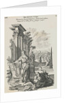 Print Depicting Semiramis with Blueprints by Anonymous