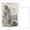 Print Depicting Semiramis with Blueprints by Anonymous