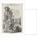 Print Depicting Semiramis with Blueprints by Anonymous