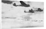 German Bombers in Flight over English Channel by Anonymous