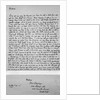 Letter Written by Jonathan Swift