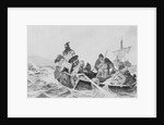 Leif Erickson in Watercraft with Others by Anonymous