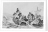 Leif Erickson in Watercraft with Others by Anonymous
