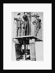 Men Atop Exhibition's Electric Elevator by Anonymous