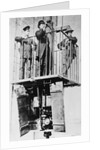 Men Atop Exhibition's Electric Elevator by Anonymous