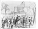 Illustration of a Crowd Gathered at the State Capitol in Montgomery by Anonymous