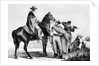 Drawing of South American Gauchos on the Range by Anonymous